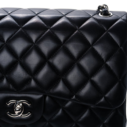 Chanel Lambskin Quilted Jumbo Double Flap Black 12 of 13