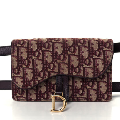 Christian Dior Oblique Saddle Belt Bag Bordeaux 8 of 11