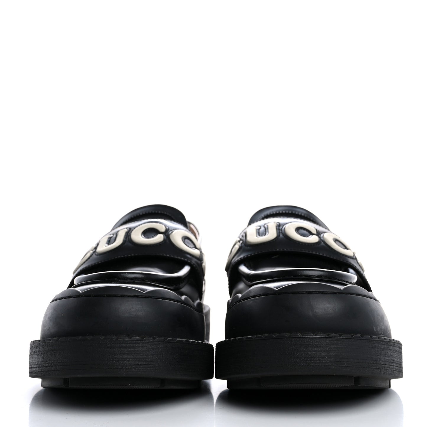 Cordovan Lux Womens Logo Patch Loafers 40.5 Black