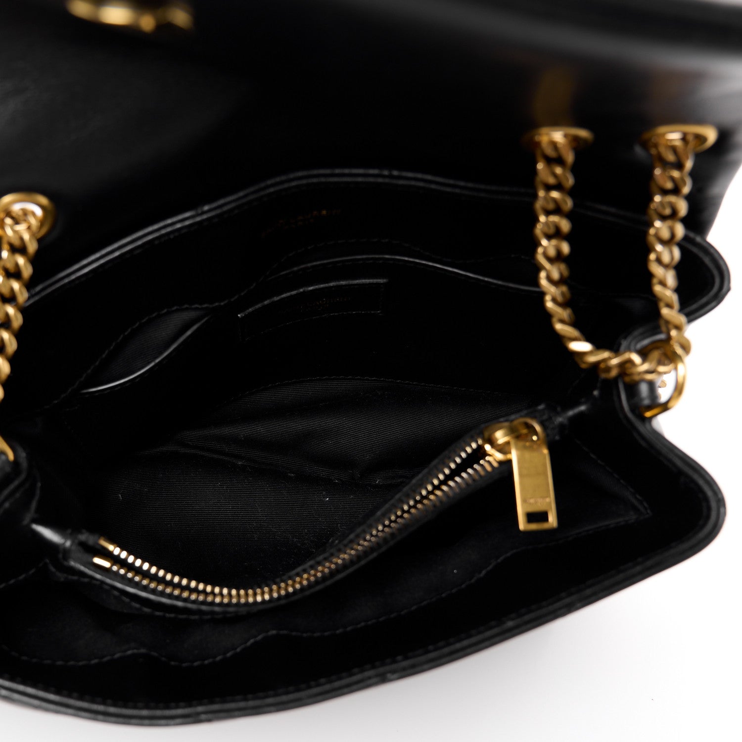 Saint Laurent Calfskin Y Quilted Monogram Small Loulou Chain Satchel Black 5 of 12
