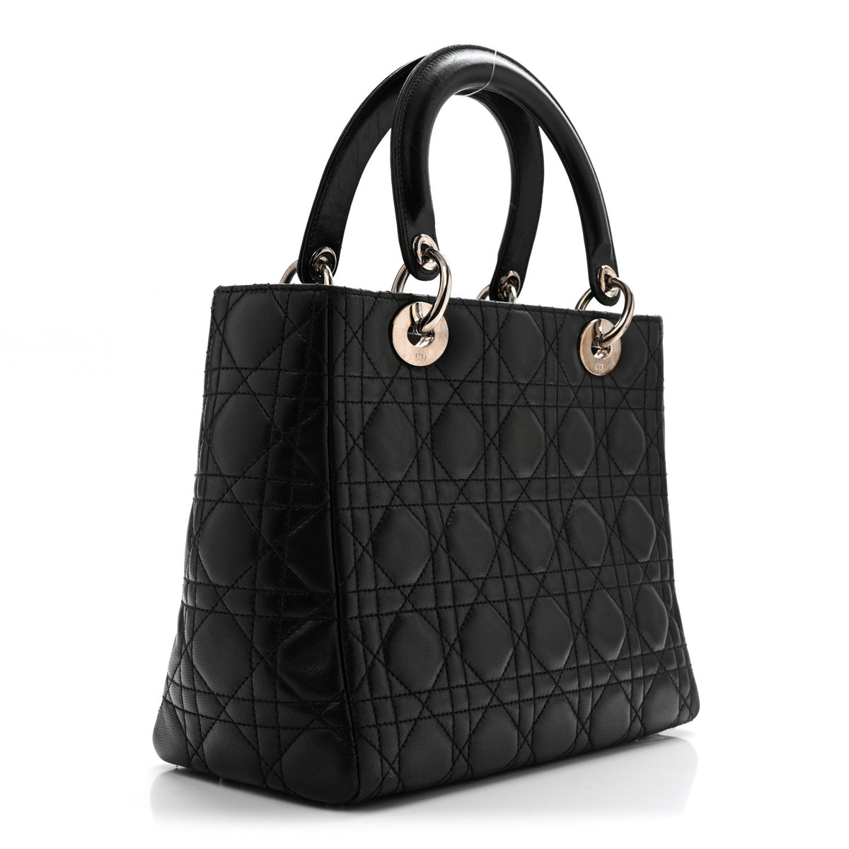 Lambskin Cannage Medium Lady Dior Black