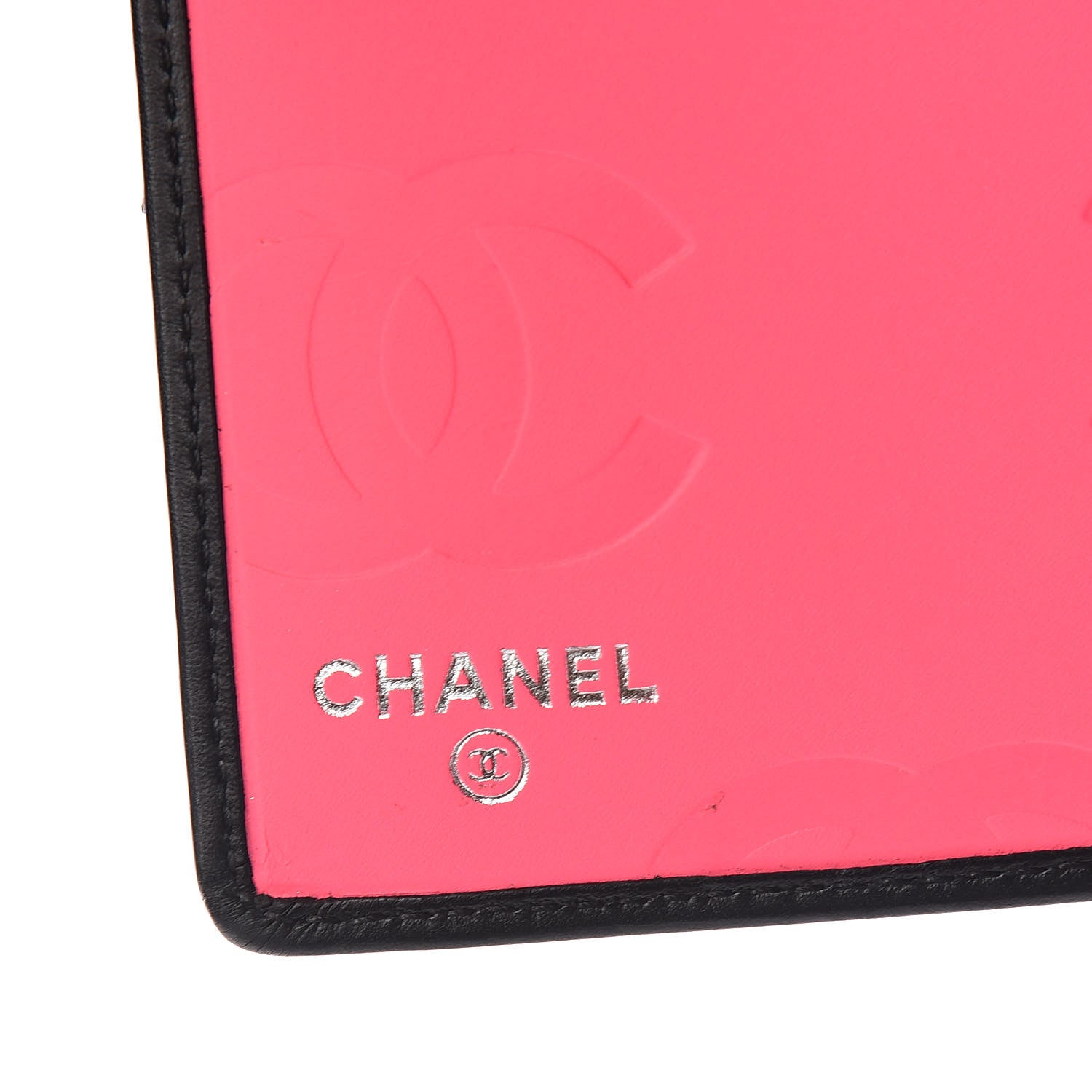 Chanel Calfskin Quilted Cambon Yen Wallet Black White 6 of 9