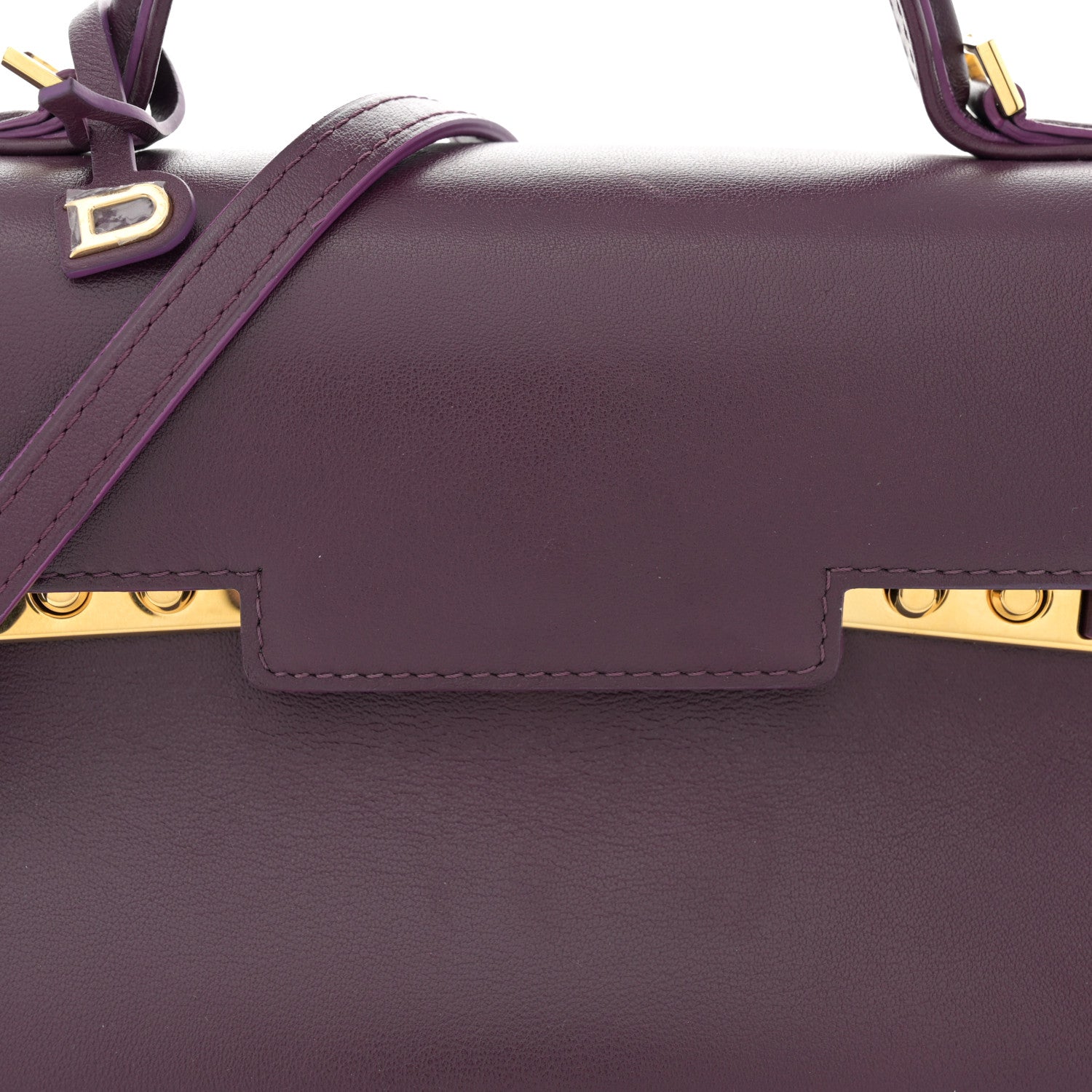 Delvaux Smooth Calfskin Mini Tempete Satchel Prune 8 of 11