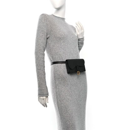 Christian Dior Grained Calfskin Saddle Belt Bag Black Black 2 of 10