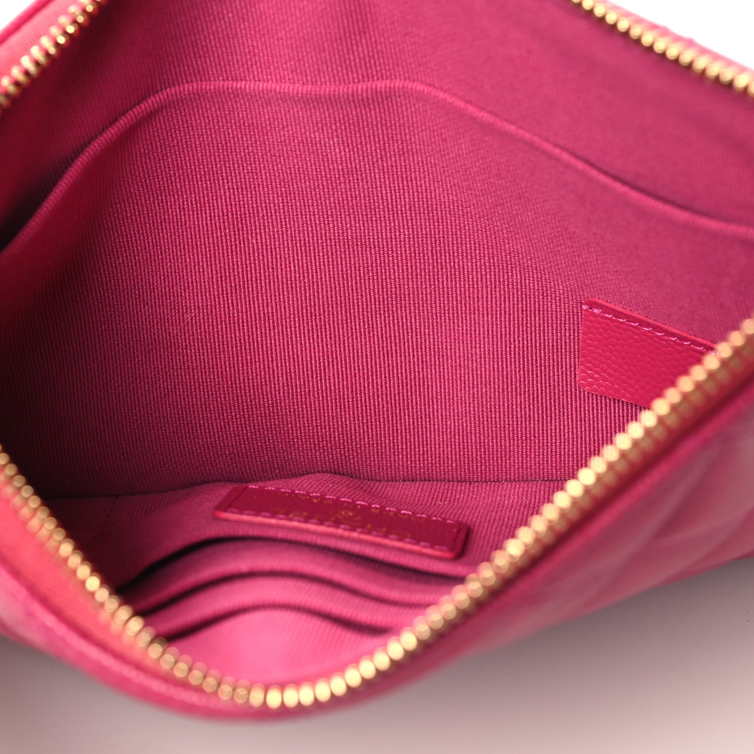 Chanel Caviar Quilted Cosmetic Case Fuchsia 5 of 7