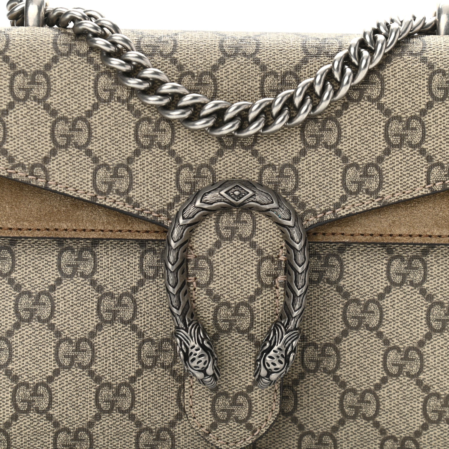 Gucci GG Supreme Monogram Mini Dionysus Shoulder Bag Taupe 7 of 9
