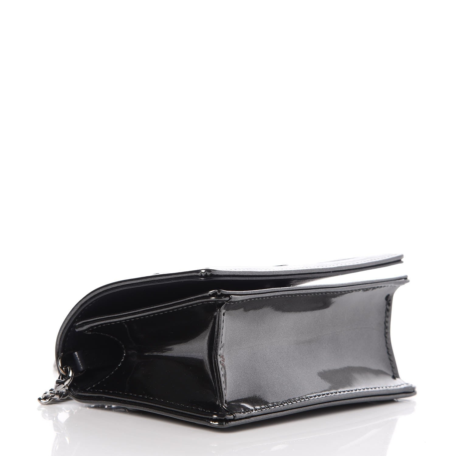 Christian Dior Metallic Patent Micro-Cannage Baby Diorama Flap Bag Onyx Black 4 of 8