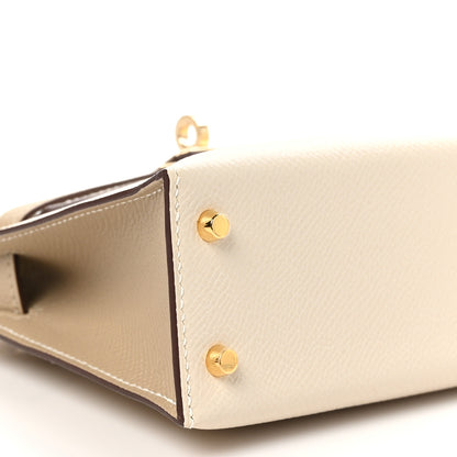 Hermes Epsom Mini Horseshoe Kelly Sellier 20 Craie Trench 9 of 10