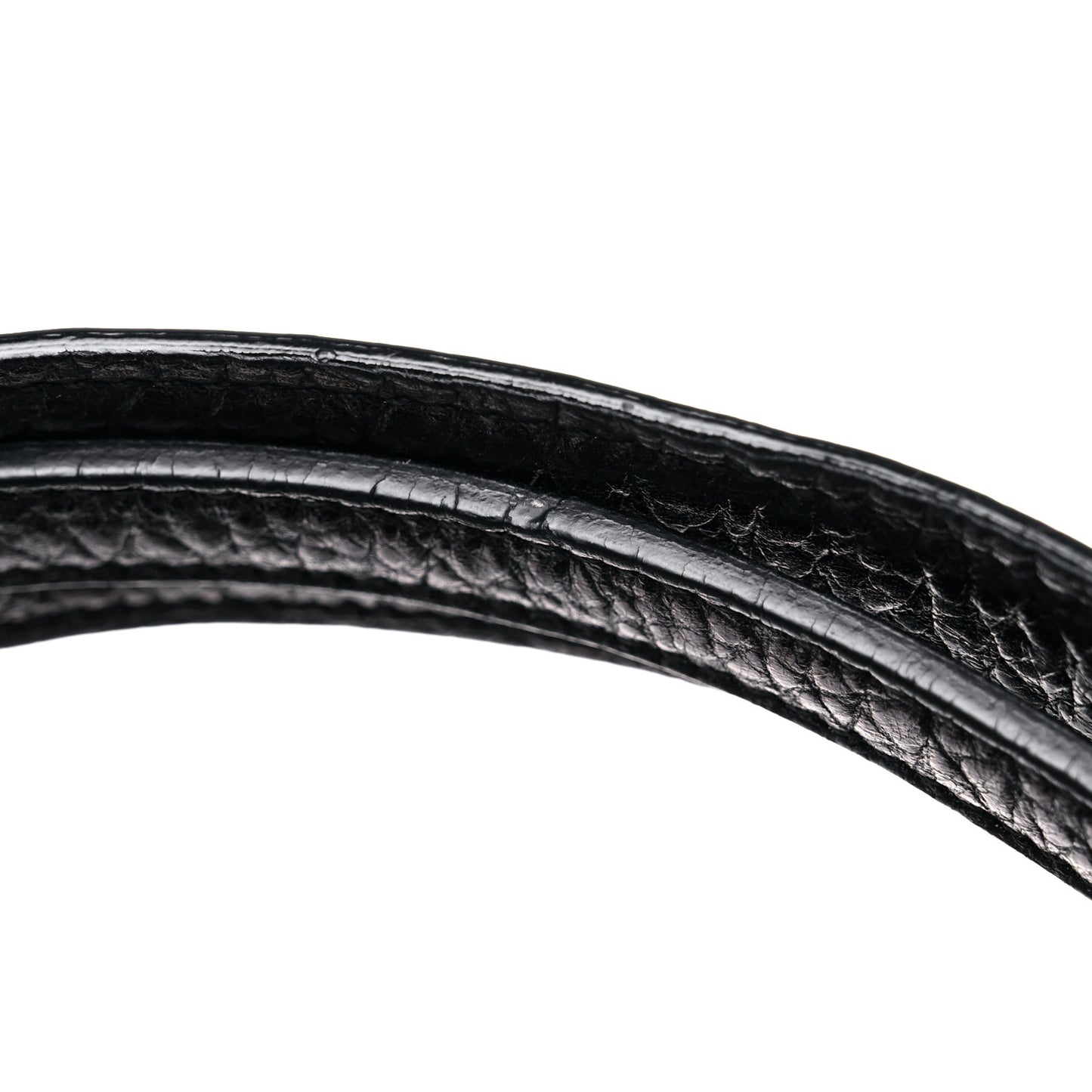 Glazed Pebbled Calfskin Mini Lucrezia Black