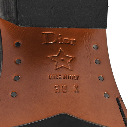 Christian Dior Calfskin Shaded Calfskin Dior West Ankle Boots 39 Black Deep Amaranth 7 of 8