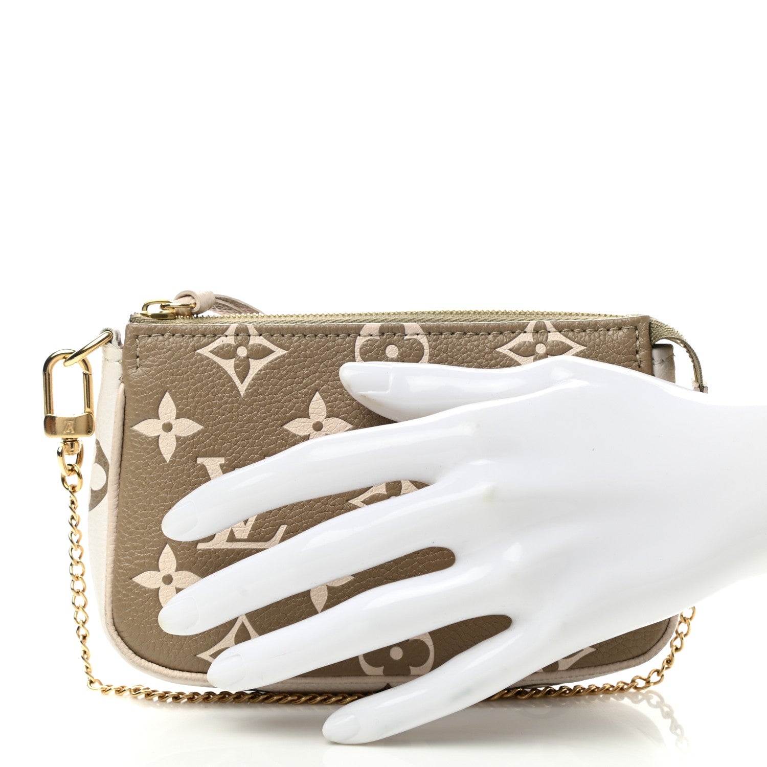 Louis Vuitton Empreinte Spring in the City Mini Pochette Accessories Kaki Beige Cream 2 of 6