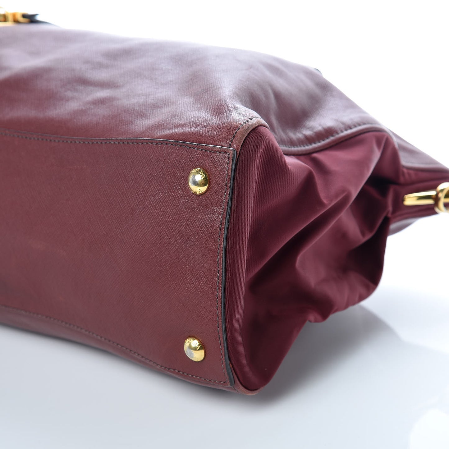 Saffiano Tessuto Nylon Satchel Fuoco