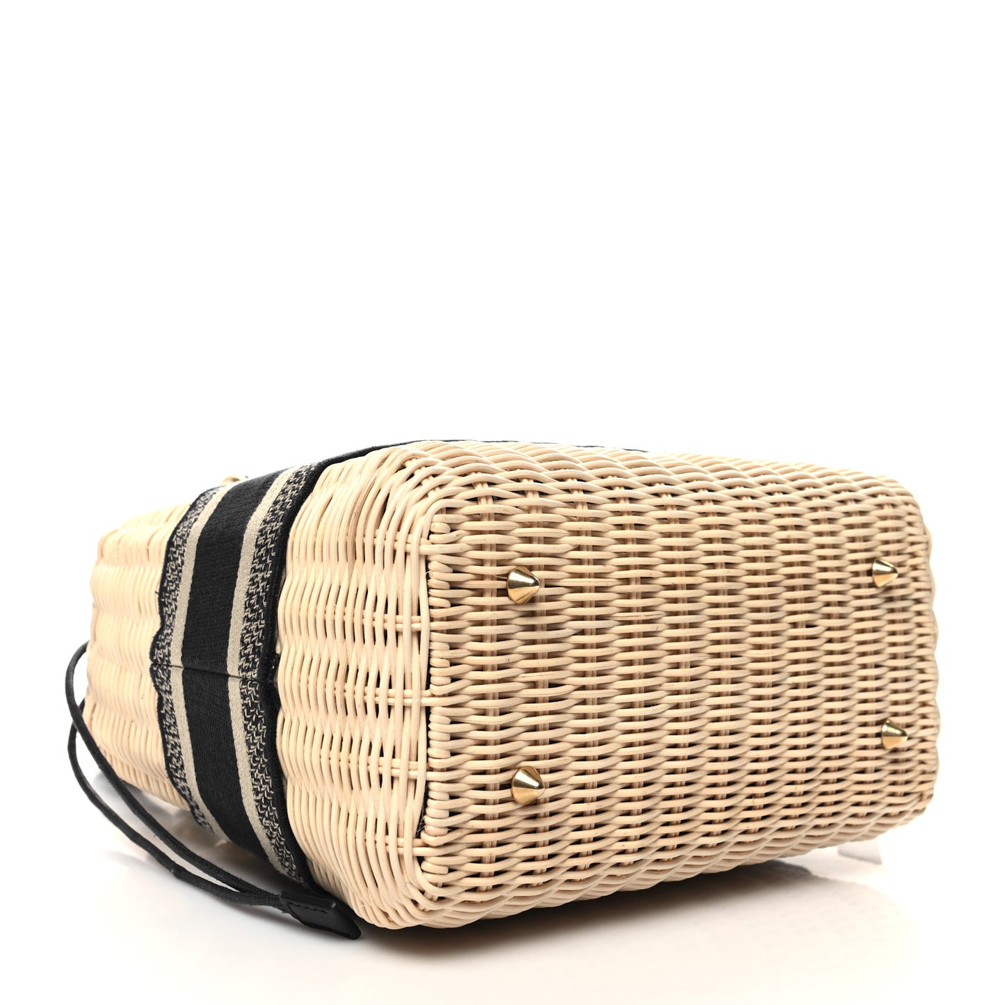 Wicker Oblique Medium Lady Dior Bag Blue