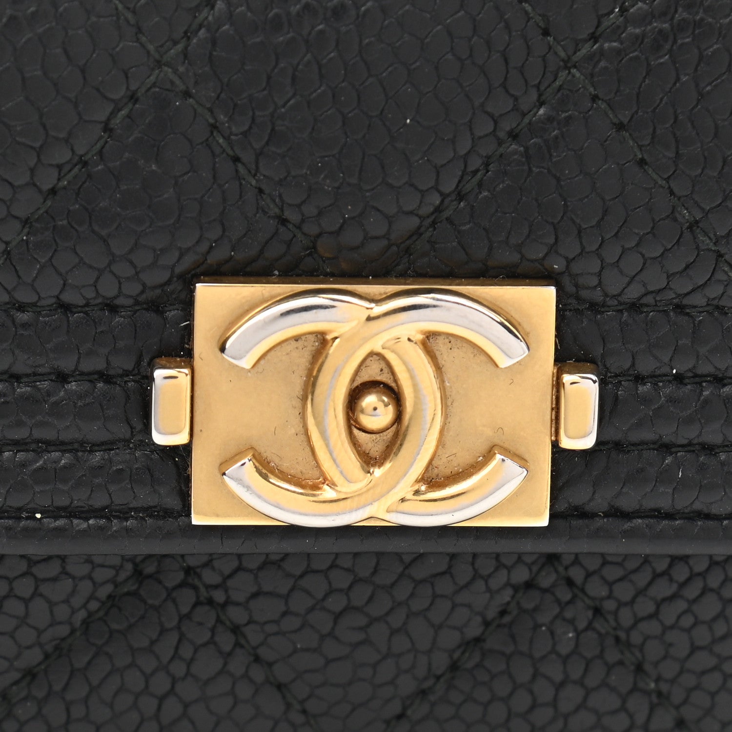 Chanel Caviar Quilted Boy Flap Card Holder Black 9 of 9
