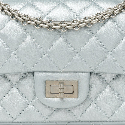 Chanel Metallic Grained Calfskin Quilted 2.55 Reissue Mini Flap Silver 7 of 9
