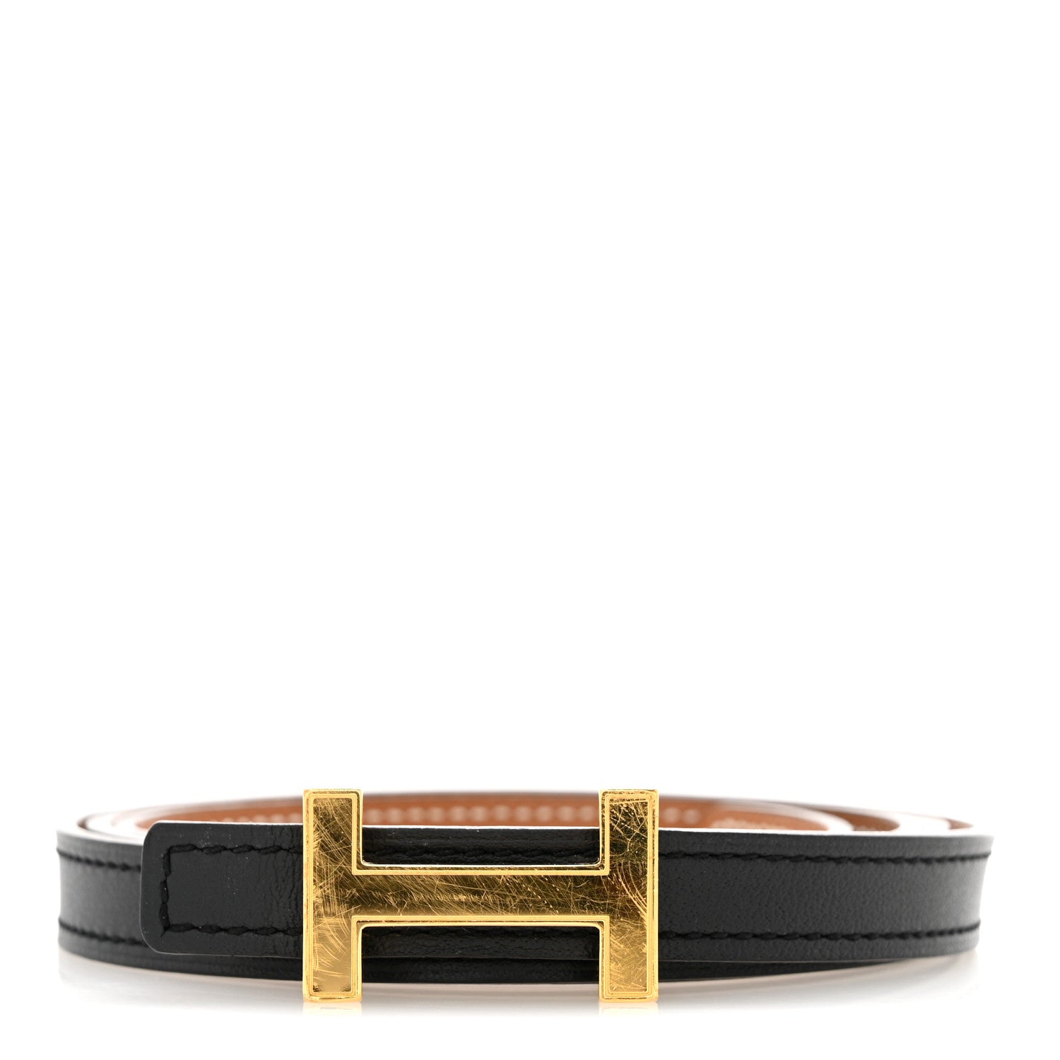 Hermes Swift Epsom 13mm Focus Belt 85 34 Black Gold 8 of 9