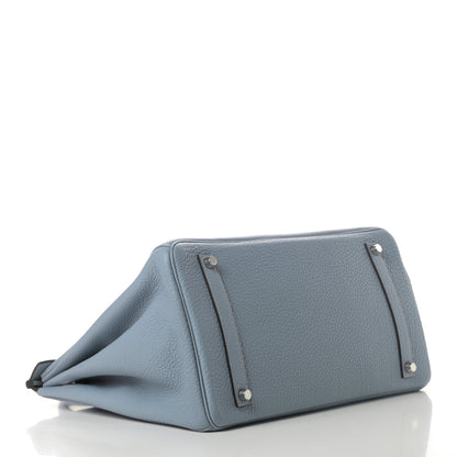 Hermes Togo Birkin 35 Bleu Lin 4 of 11