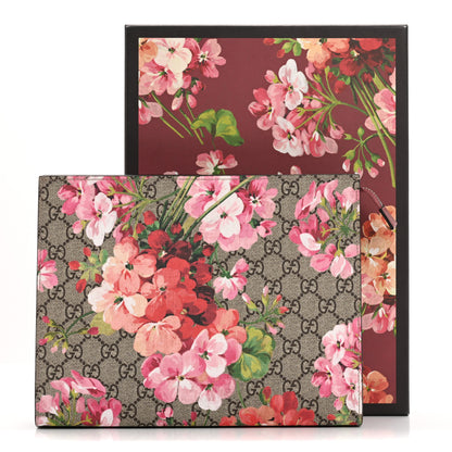 Gucci GG Supreme Monogram Blooms Large Cosmetic Case Beige Multicolor Dry Rose 8 of 8