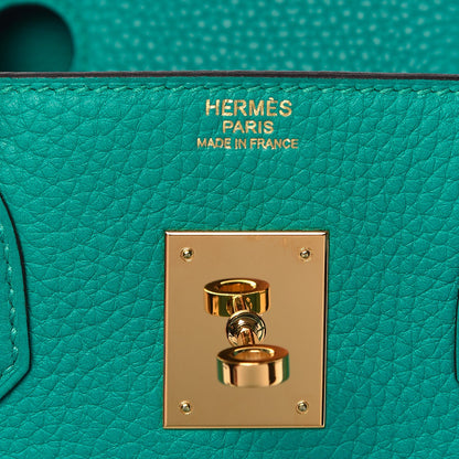 Hermes Taurillon Clemence Birkin 30 Bleu Paon 14 of 30