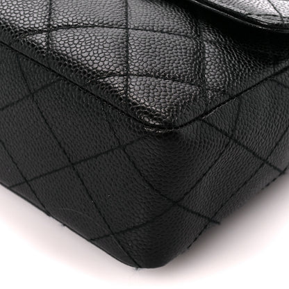 Chanel Caviar Quilted Tortoise Medium Single Flap Black 11 of 11