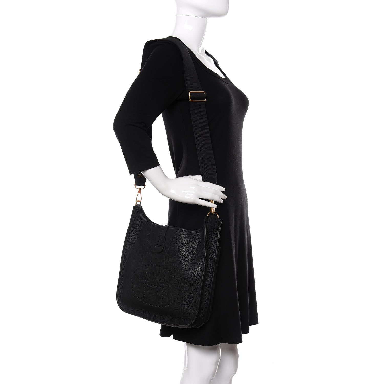 Hermes Taurillon Clemence Evelyne III PM Black 2 of 11