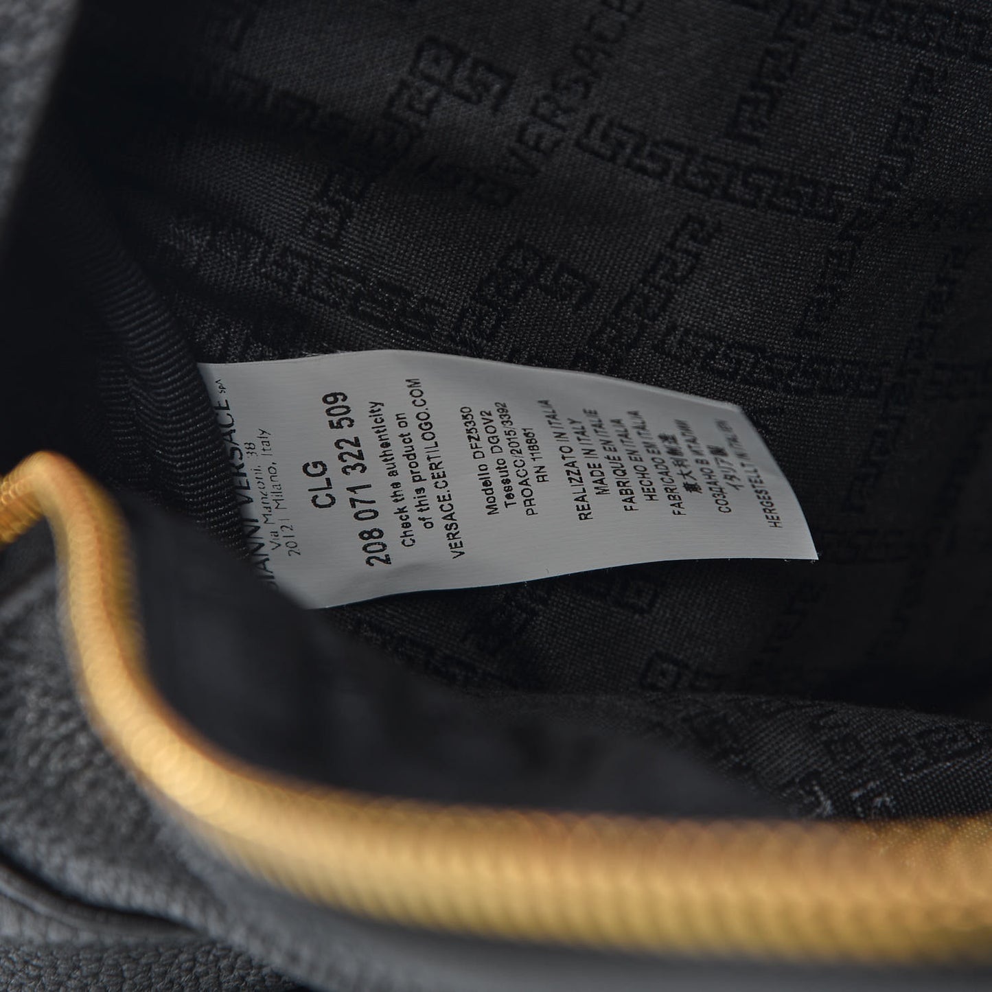 Calfskin Palazzo Medusa Backpack Black