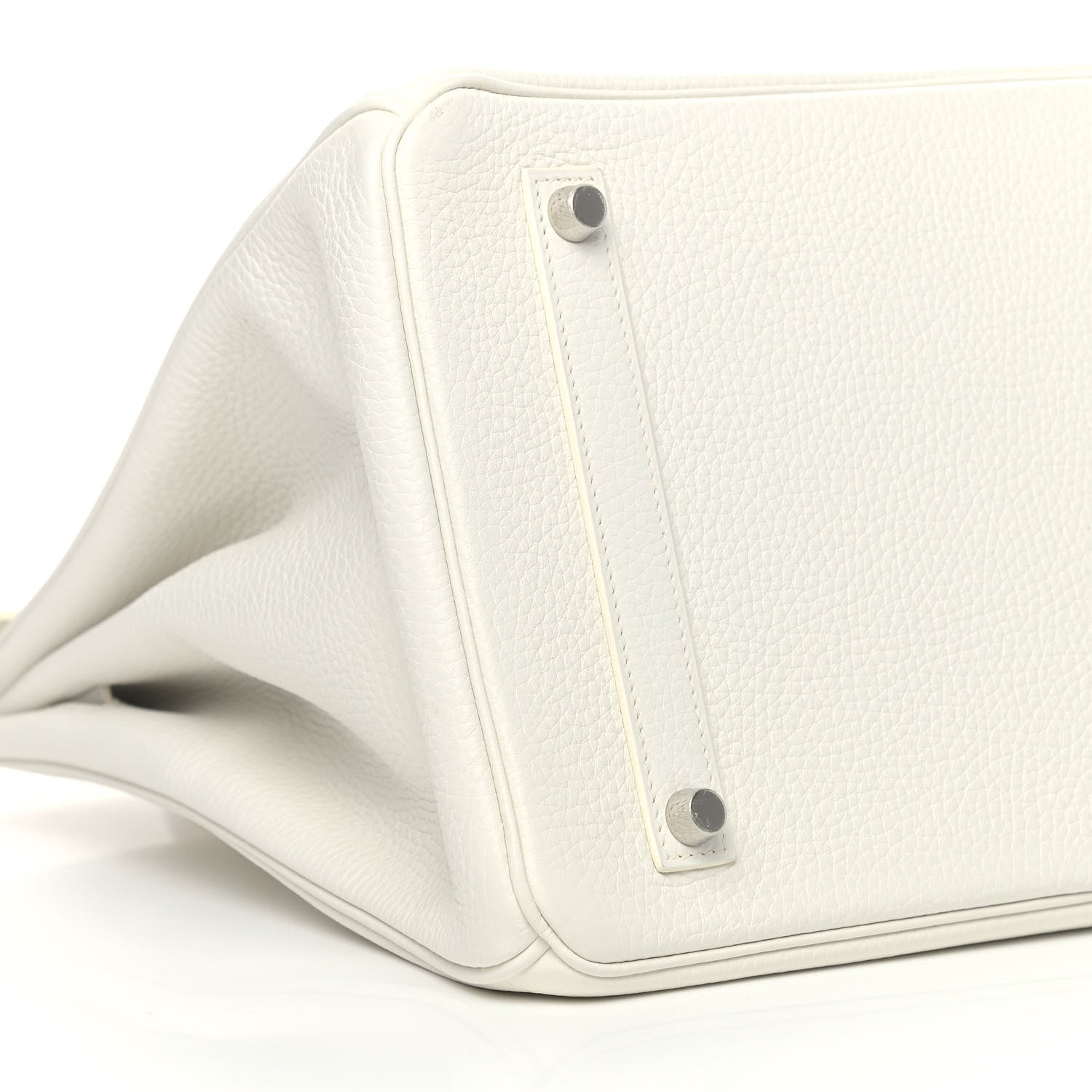 Hermes Taurillon Clemence Birkin 35 White 6 of 10