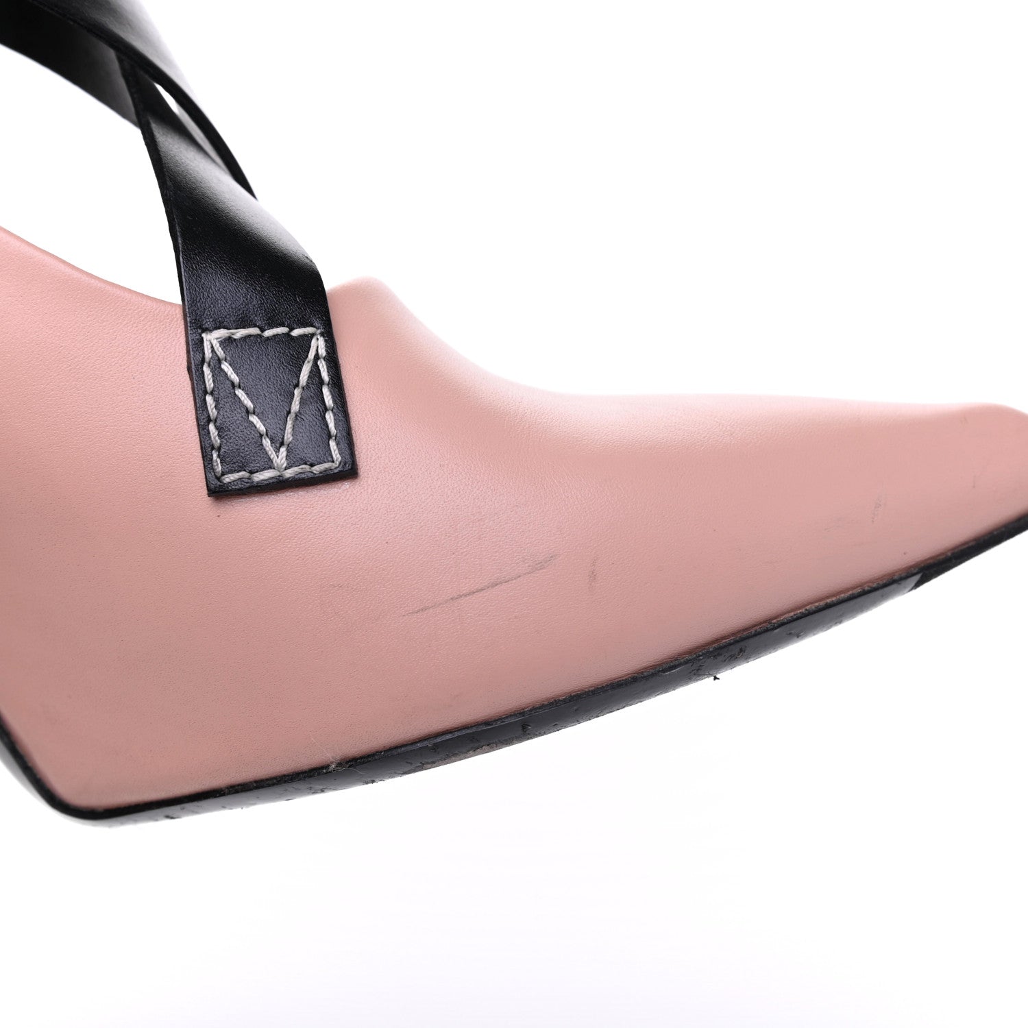 Louis Vuitton LOUIS VUITTON Calfskin Matchmake Cross Pumps 40 Beige Black 14 of 27