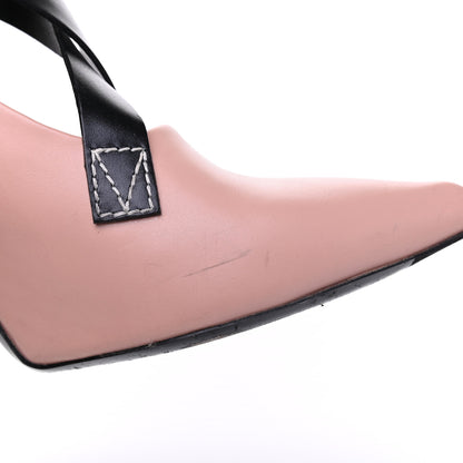 Louis Vuitton LOUIS VUITTON Calfskin Matchmake Cross Pumps 40 Beige Black 14 of 27