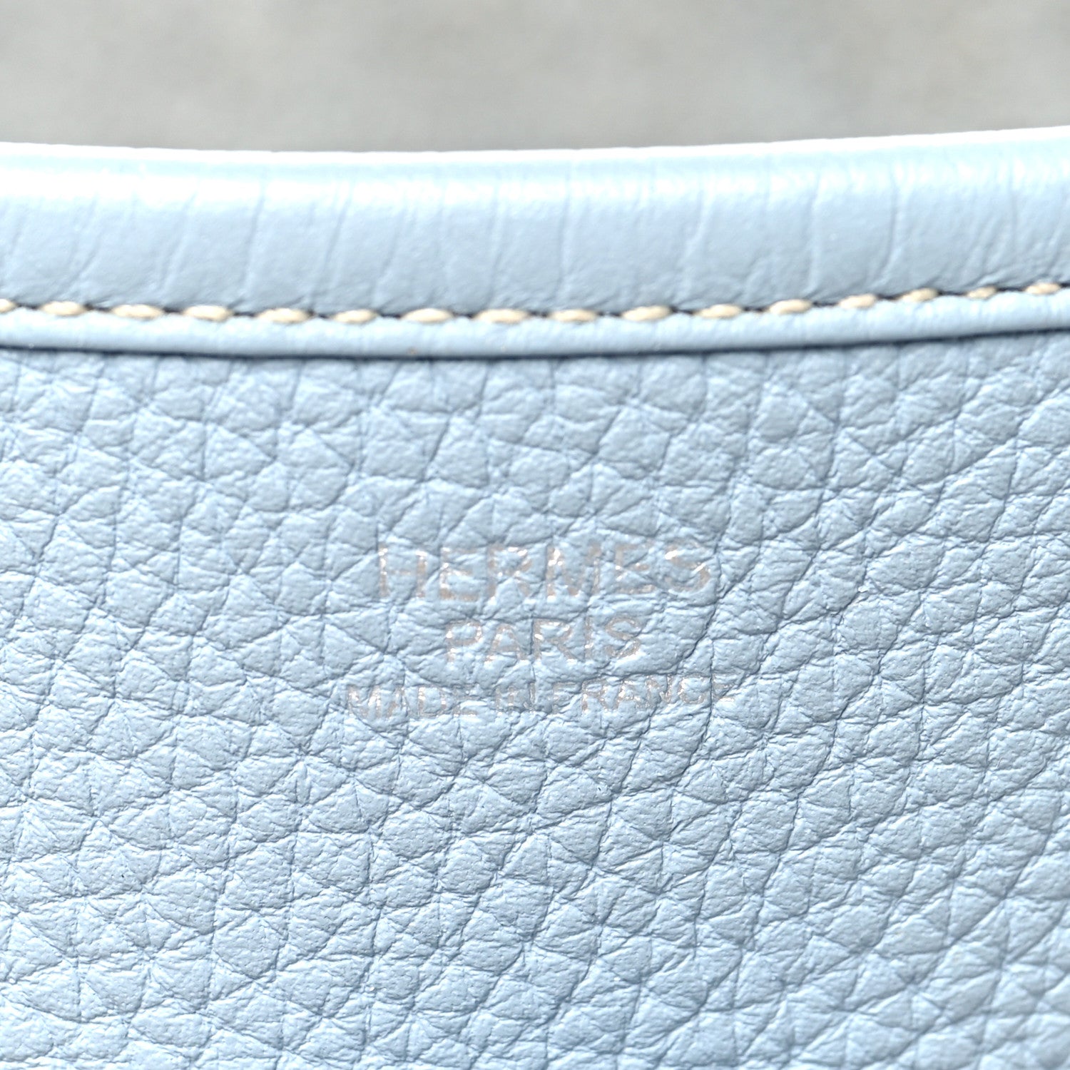 Hermes Taurillon Clemence Evelyne III PM Bleu Lin 6 of 8