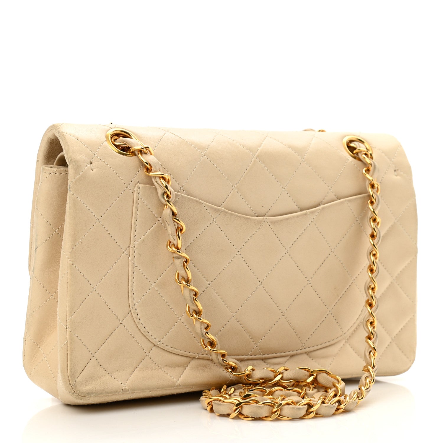 Chanel Lambskin Quilted Small Double Flap Beige 3 of 18