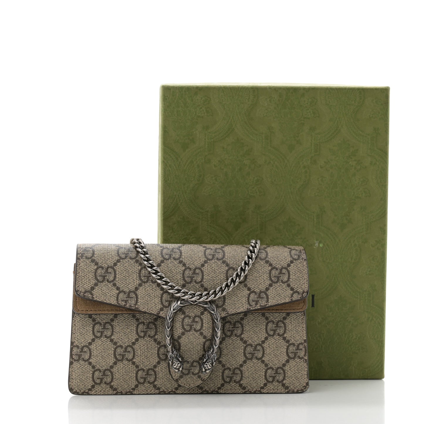 GG Supreme Monogram Super Mini Dionysus Shoulder Bag Taupe