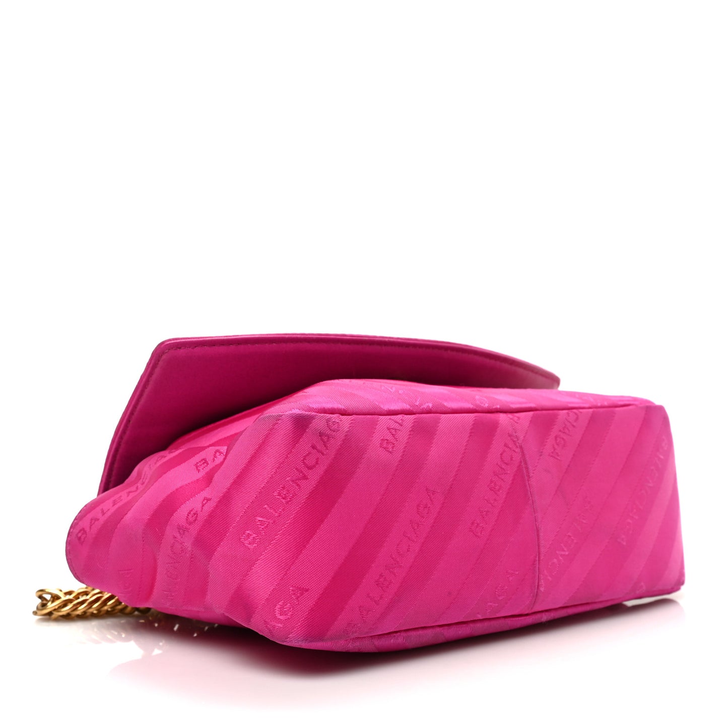 Nylon Jacquard Diagonal Logo S BB Round Shoulder Bag Rose Magenta