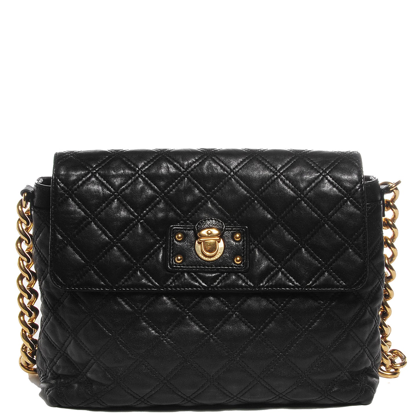 Lambskin Quilted The XL Single Flap Black