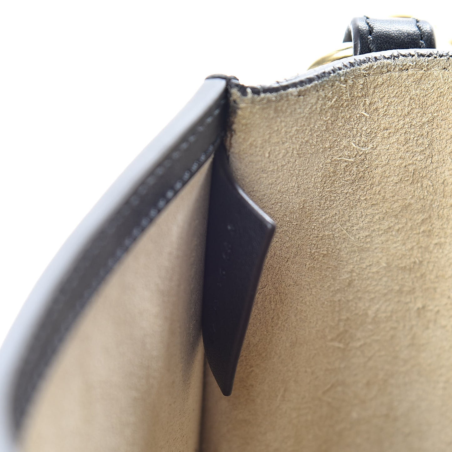 Calfskin Suede Medium Nile Bracelet Bag Black