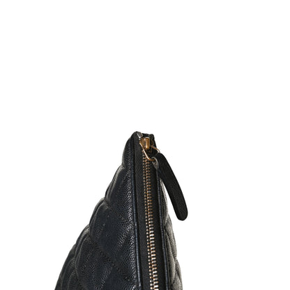 Chanel Caviar Quilted Large Cosmetic Case Black 13 of 14