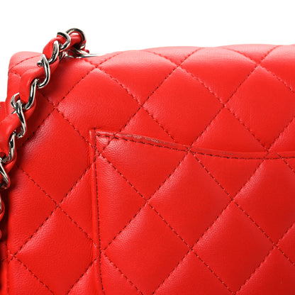 Chanel Lambskin Quilted Mini Rectangular Flap Red 12 of 13