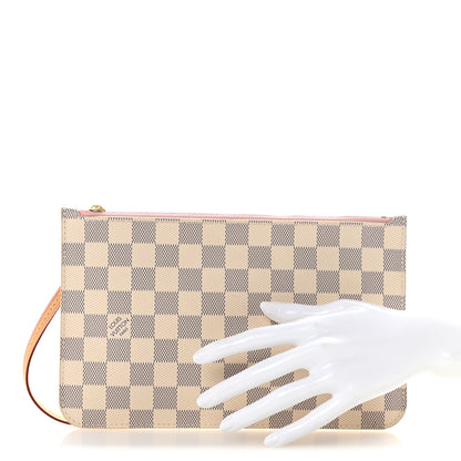 Louis Vuitton Damier Azur Neverfull MM GM Pochette  Rose Ballerine 2 of 9