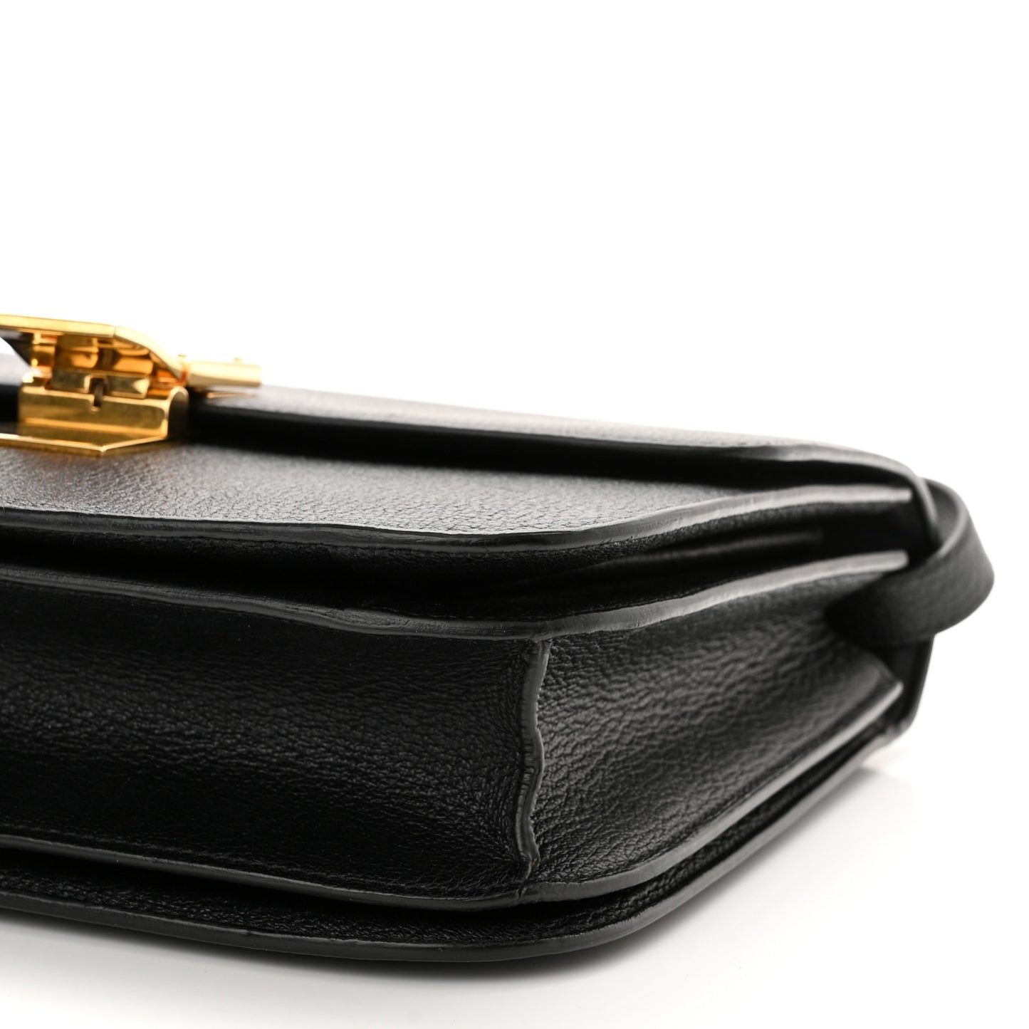 Goatskin Medium Classic Box Flap Bag Black