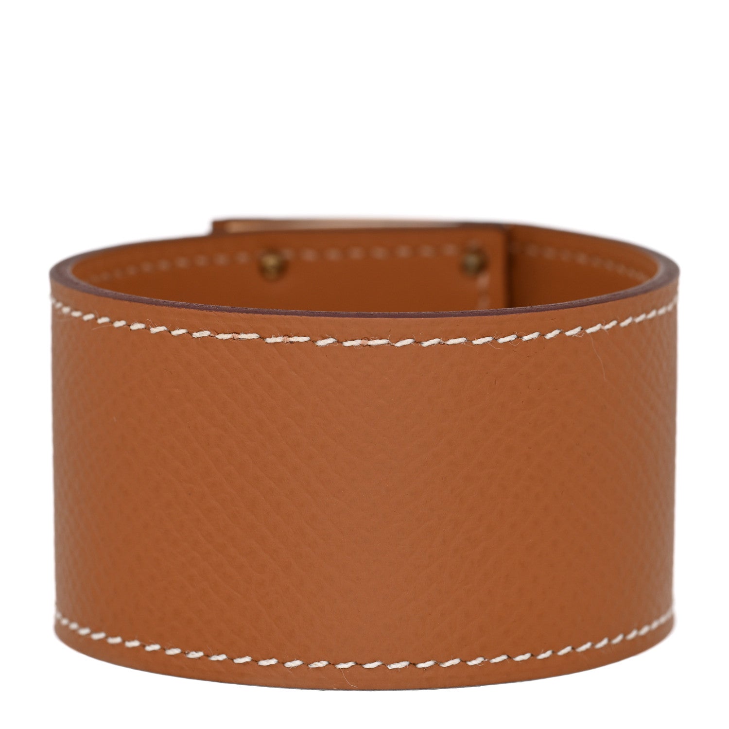 Hermes Epsom Kelly Dog Bracelet T3 Gold 3 of 8