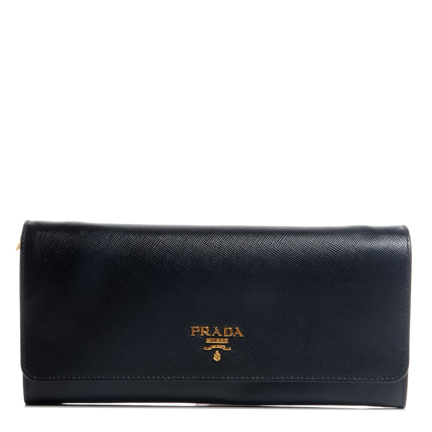 Saffiano Metal Oro Chain Wallet Nero Black