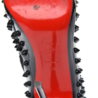 Christian Louboutin Patent Snakilta 120 Booties 37 Black 6 of 8