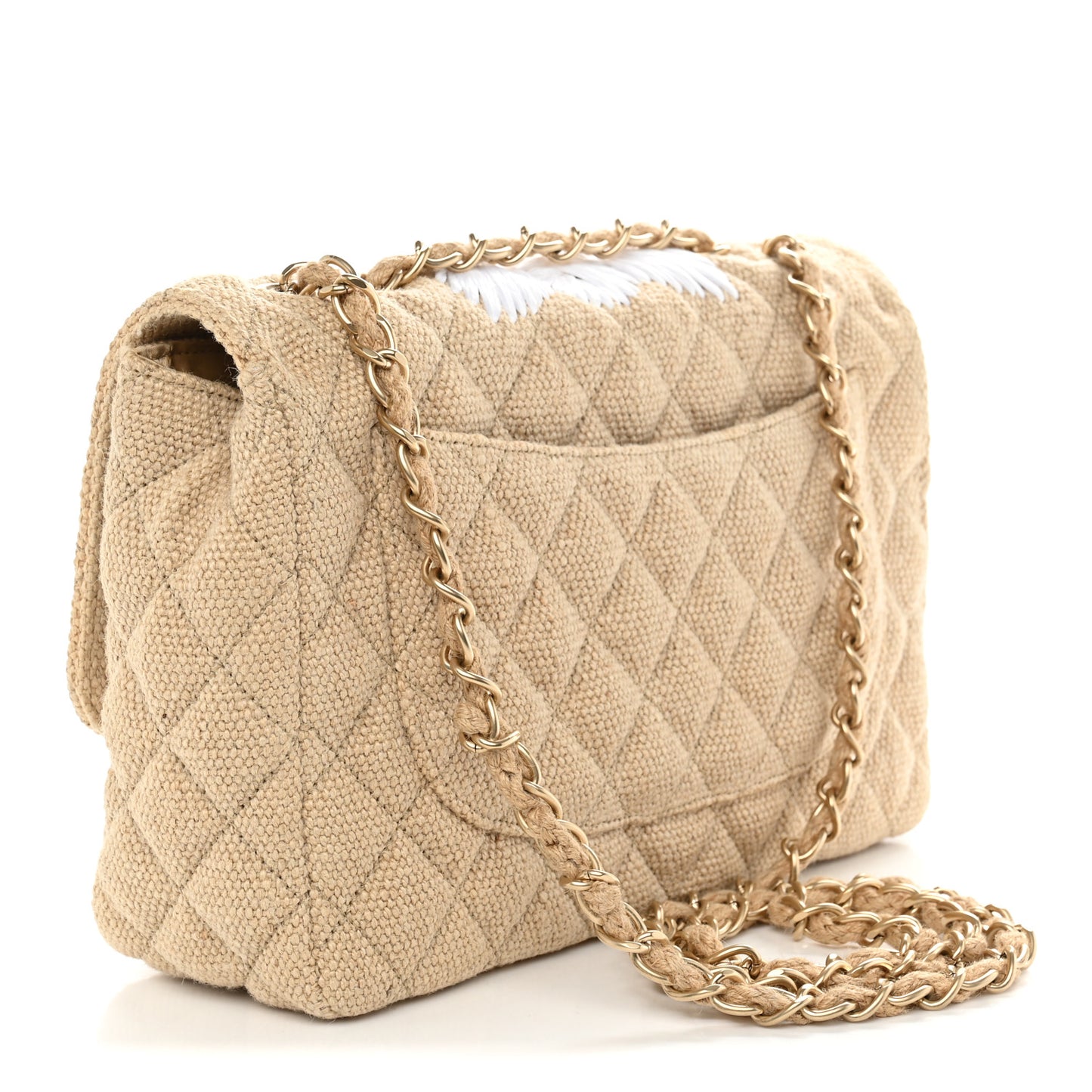 Tweed Raffia Coco Country Jumbo Flap