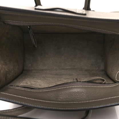 Celine Drummed Calfskin Micro Luggage Souris 5 of 11