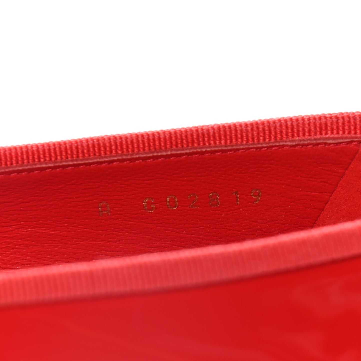 Patent Calfskin CC Cap Toe Ballerina Flats 37 Red