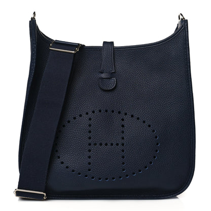 Hermes Taurillon Clemence Evelyne III GM Bleu Nuit 1 of 9