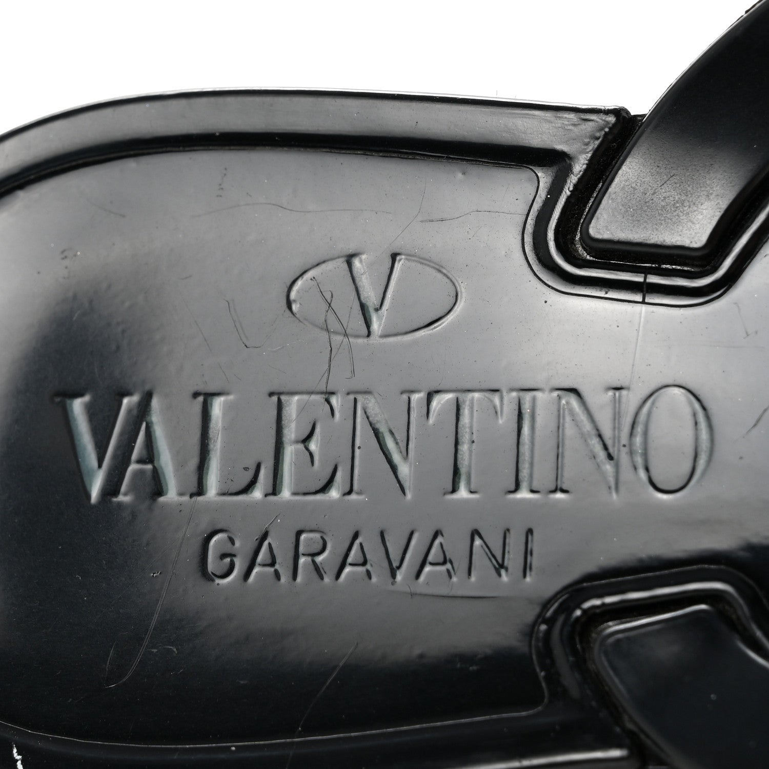 Valentino Garavani PVC Jelly Rockstud Bow Thong Sandals 37 Black 8 of 9
