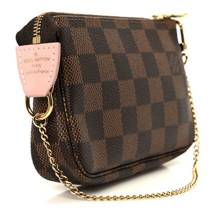 Louis Vuitton Damier Ebene 2020 Christmas Animation Big Wheel Mini Pochette Accessories Rose Ballerine 3 of 10