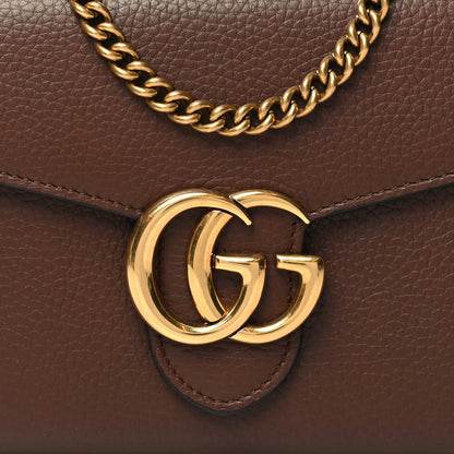 Gucci Cellarius Calfskin GG Marmont Chain Wallet Nut Brown 8 of 10