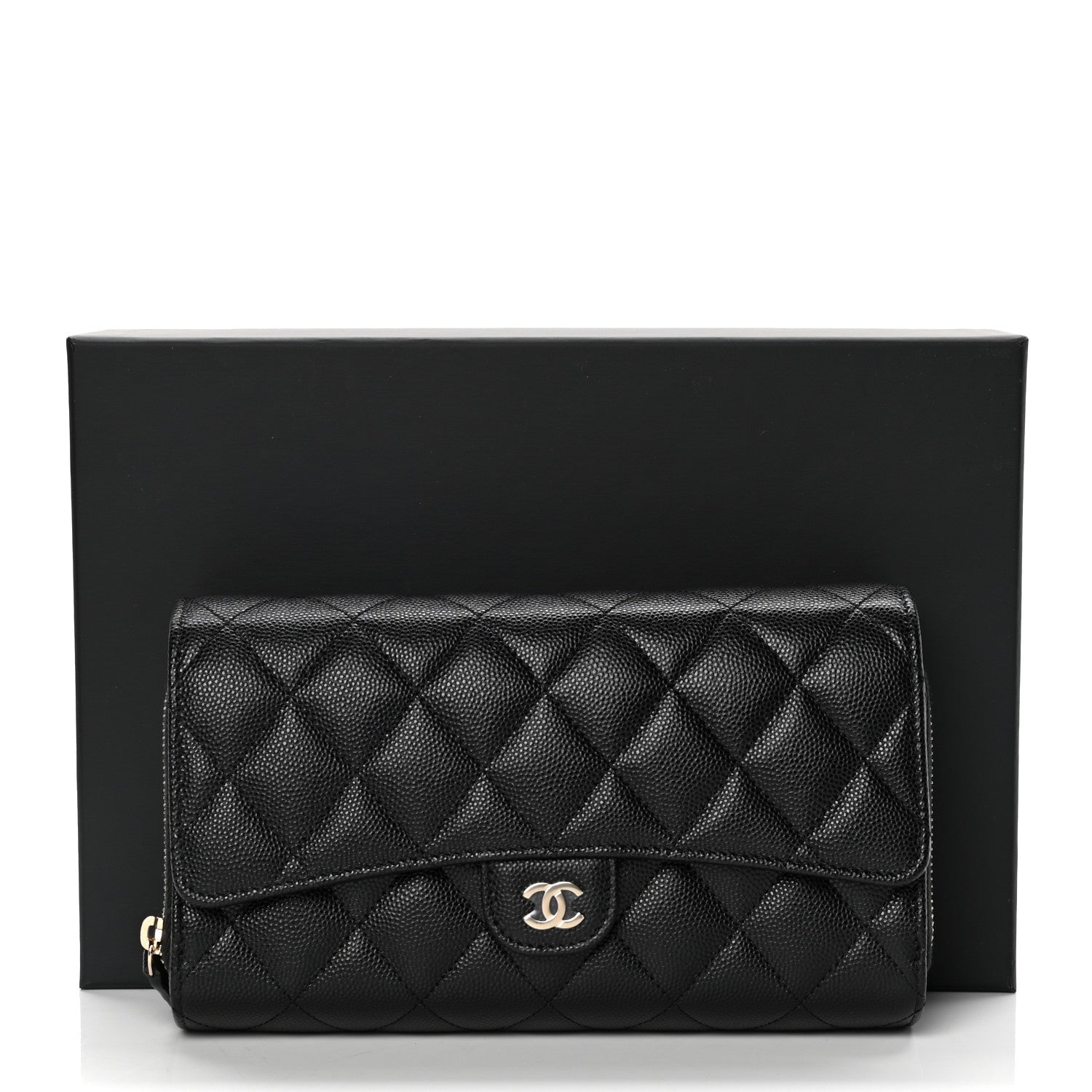 Chanel Caviar Quilted Phone Holder Wallet on Removable Chain Black 7 of 7